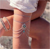 Turquoise Upper Arm Cuff chains Armlet Bracelet Bangle